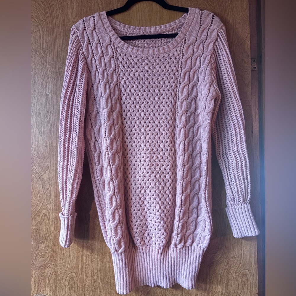 Pink crochet dress